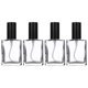 thumbnail image 1 of 4 frascos de vidrio cuadrados planos de 15 ml con atomizador, dispensadores de perfume líquido para maquillaje y cuidado de la piel (tapa negra)., 1 of 7