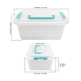 thumbnail image 2 of Caja Organización Industrias boris Modelo Grand Color Transparente 11 lts con Tapa con Broches y Asa Color Aqua, 2 of 4