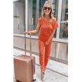 thumbnail image 4 of Conjunto Enterizo PRETTYGARDEN Mono con Hombros Descubiertos Naranja Rojo M, 4 of 5