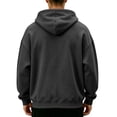 thumbnail image 5 of Resicozy Mens Quarter Zip Up Hoodies Long Sleeve Drop Shoulder Sweatshirt Casual Fall Winter Streetwear Pullover 2026 Dark Gray S, 5 of 8