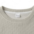 thumbnail image 3 of hopeusnice Men's Solid Color Long Sleeve Crew Neck Sweatshirt Basic Ribbed Knitted Jumper Tops Beige L, 3 of 8