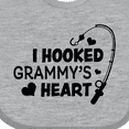 thumbnail image 4 of Inktastic I Hooked Grammy's Heart with Fishing Rod Boys or Girls Baby Bib, 4 of 4