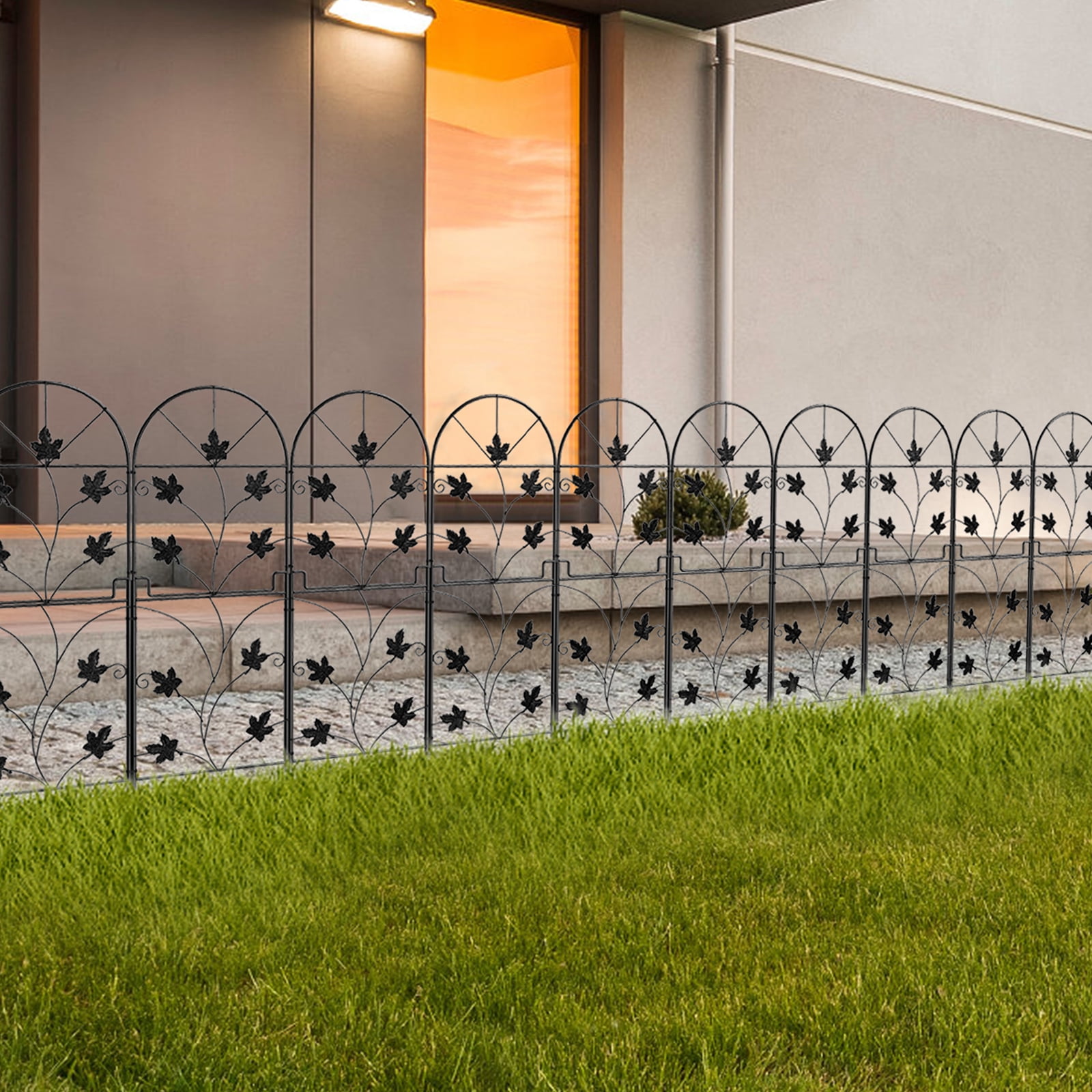 10PCS Decorative Garden Fence, 38.77" (H) x 10.5FT (L) Animal Barrier Fence Arched Extra High