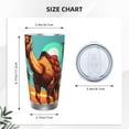 thumbnail image 4 of Bingfone Cool Camel Oasis Vibes for 20 Oz Stainless Steel Travel Mug Double Wall Water Coffee Cup for Home,Office, Outdoor Works Great for Ice Drinks and Hot Beverage-Straw Three-piece Set, 4 of 8