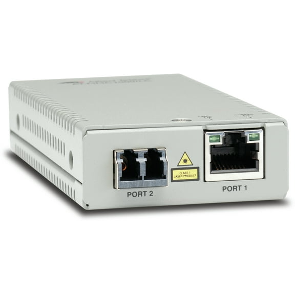 Allied Telesis MMC2000/LC Transceiver/Media Converter - 1 x Network (RJ-45) - 1 x LC Ports - Multi-mode - 850 nm Fiber - Gigabit Ethernet - 10/100/1000Base-T, 1000Base-SX - 0.50 km - AC Adapter - W...