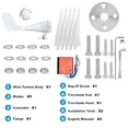 thumbnail image 3 of 100W Wind Turbine Generator, 12V Wind Turbine Kit, 5-Blade Wind Power Generator with Controller, Adjustable Windward Direction & 2.0m/s Start Wind Speed, Suitable for Home, Farm,RVs,Boats, 3 of 9