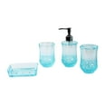 thumbnail image 4 of Fiocias 4Pcs Soap Dispenser Acrylic Toothbrush Holder Bathroom Accessories Set Toothbrush Blue, 4 of 9