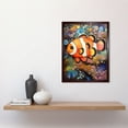 thumbnail image 2 of Clownfish In Colourful Bubbles Folk Art Watercolour Painting Art Print Framed Poster Wall Decor 12x16 inch, 2 of 5