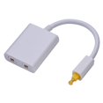 thumbnail image 1 of Tihebeyan 1 in 2 Out Dual Port Digital Optical Audio Splitter Adapter Audio Fiber Optic Cable(White), 1 of 5