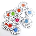 thumbnail image 3 of Zhaomeidaxi 100Pcs Wooden Buttons Colorful Flowers 2 Holes Buttons Sweater Buckles Sewing Craft Scrapbooking DIY Buttons (Random Color), 3 of 5