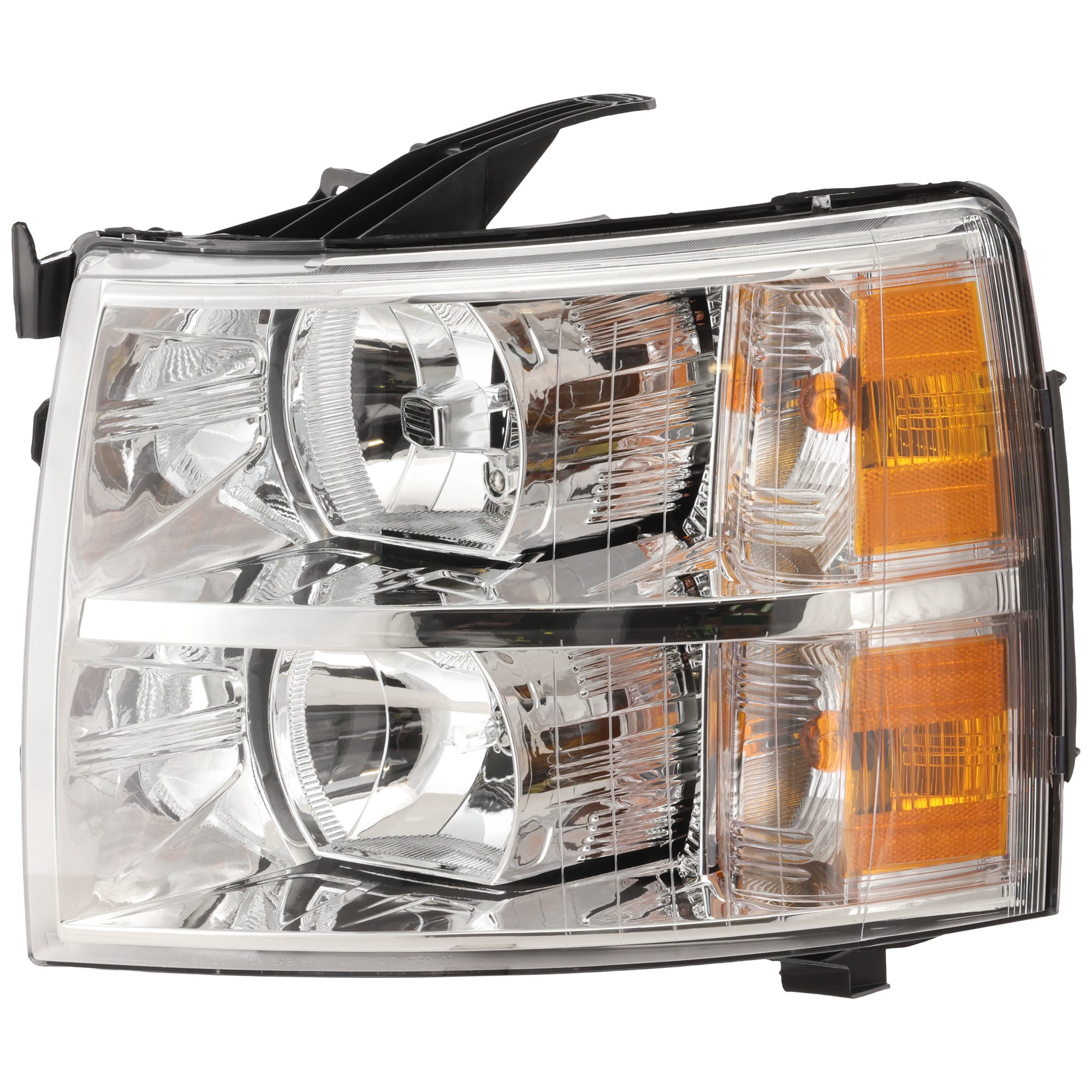 Headlight Compatible With 2007-2014 Chevrolet Silverado 3500 HD 2500 SET of 2 Left Driver and Right Passenger Side Halogen With bulb(s)