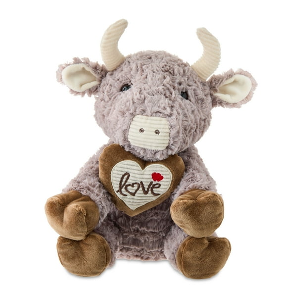 Medium Swirl Highland Cow Plush, Brown, 13.5", Valentine's Day by Way To Celebrate