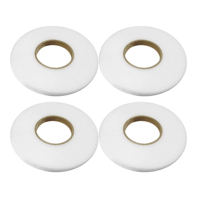 4 Rolls Double-sided Film for Garment Accessories Inlaid Strip Non-woven Adhesive Interlining Fabric Fusing Tape (0.9cm White)