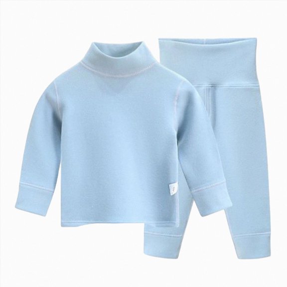 12-18Months Toddler Boys Turtleneck Thermal Underwear Set,Long Sleeve Top and Pants,Warm Base Layer for Fall Winter