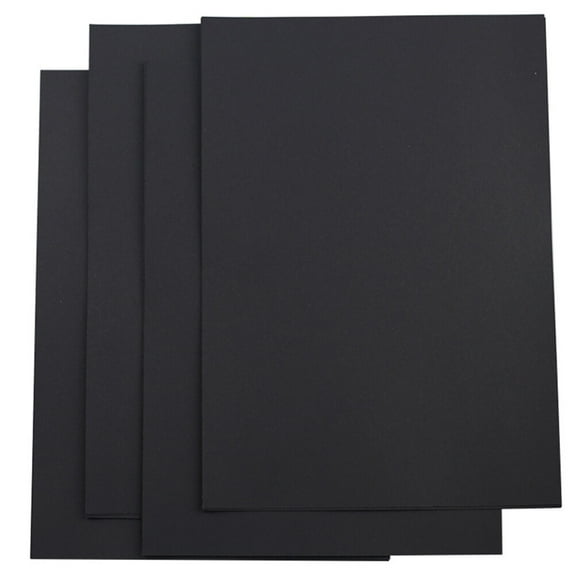 GOOHOCHY 100 Pcs A4 Black Paper for DIY Projects Waterproof Smooth Surface Ideal for Business Cards and Crafts