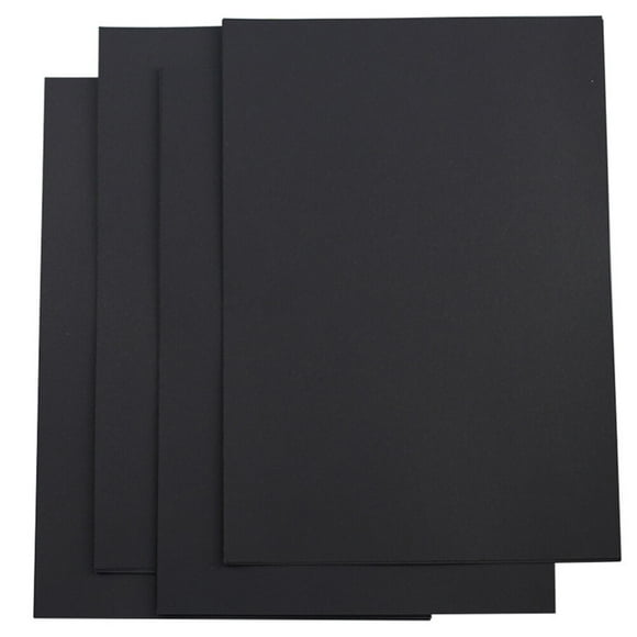 HAKIDZEL 100Pcs A4 Black Paper Smooth Surface DIY Drawing Paper for Greeting Cards and Decals