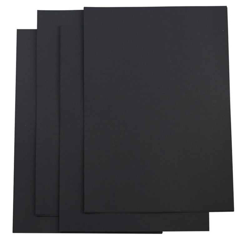 100pcs A4 Black Thickened Kraft Paper Paperboard Cardboard Blank DIY  Painting Drawing Paper Black (150gsm) 