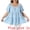 Light Blue, variant on DARING DIVA Women's Plus Square Neck Babydoll Loose Flowy Blouses 1X Light Blue