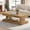 Light Brown, variant on Finmind Rectangular Coffee Table for Living Room, 47.24-inch Farmhouse 2-Tier Accent Center Tea Cocktail Table with Storage, Grey