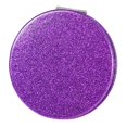 thumbnail image 1 of mpowtech Lindo Espejo Compacto Morado para Mujer Espejo de Viaje con Aumento con Purpurina Espejo de Bolsillo pequeño de Cuero portátil 2 x 1 aumento Espejo de Maquillaje Plegable Espejo cosmético par, 1 of 5