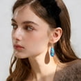 thumbnail image 7 of APSVO Nature Healing Stone Drop Earrings for Women Hypoallergenic S925 Sterling Silver Post Fishhoop Blue Purple Dangle Earrings Birthday Graduation Jewelry Gifts Teen Mom Wife Her Ideas, 7 of 7