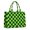 Green and Black Checkered Pattern, variant on Green and Black Checkered Pattern Tote Bag, Travel Tote Purse with Interior Pockets & Top Handle, Smooth Zipper Gifts for Work Shopping Travel,15.7 X 5.1 X 13 Inches