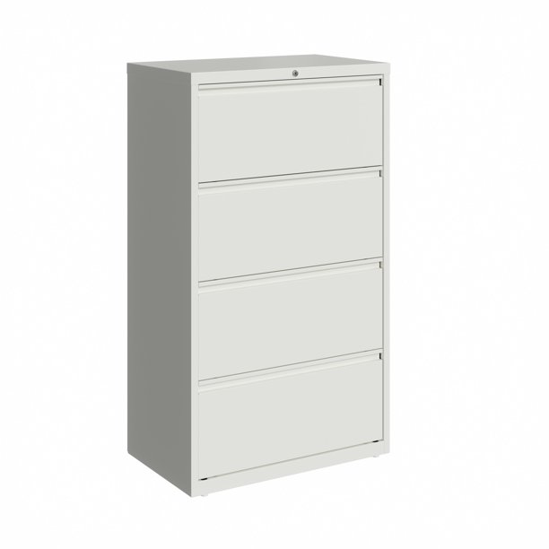 Hirsh 30 In Wide Hl8000 Series 4 Drawer Lateral File Cabinet White Walmart Com Walmart Com
