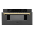 thumbnail image 2 of ZLINE Autograph Edition 24" 3rd Rack Top Control Built-In Tall Tub Dishwasher in White Matte with Gold Handle, 51dBa (DWVZ-WM-24-G), 2 of 5