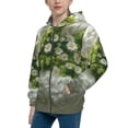 thumbnail image 2 of Sikiie Nature Hand Daisies Art Zip Up Hoodie Teenage, hoodies for Teenage, Zipper Sweatshirt Jacket for Daily, Traveling-Medium, 2 of 6