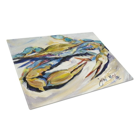

Carolines Treasures JMK1092LCB Blue Crab Glass Cutting Board Large 12H x 16W multicolor