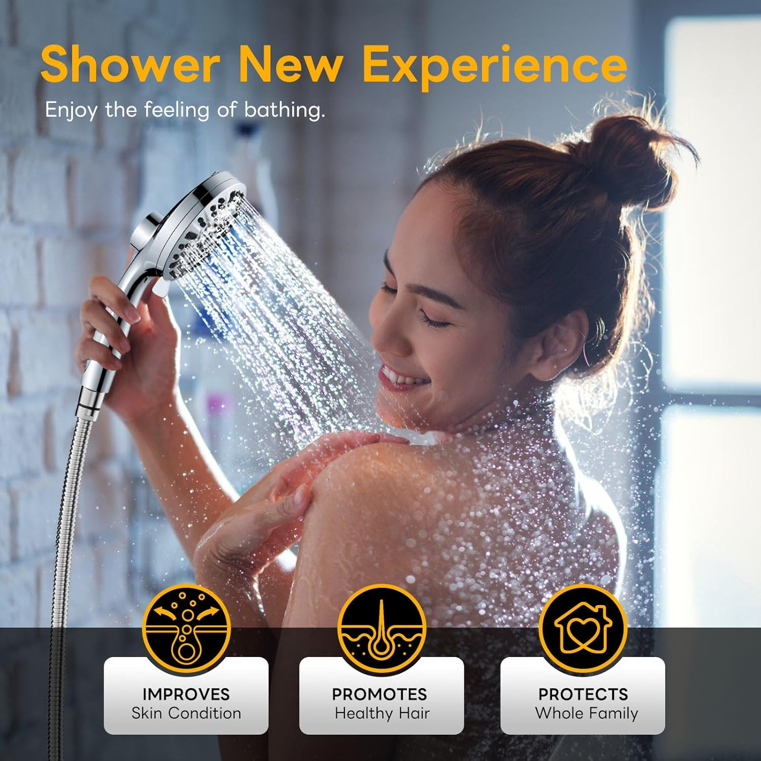 Yezivo 10-Mode Filtered Handheld Shower Head with Hose photo 2
