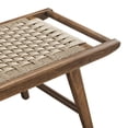 thumbnail image 5 of Modway Saoirse 17.5" Woven Rope & Wood Bench in Walnut and Natural, 5 of 8