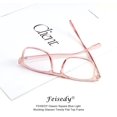 thumbnail image 5 of Gafas cuadradas clásicas con bloqueo de luz azul para mujer y hombre, anteojos de ordenador con parte superior plana a la moda B2870, 5 of 5