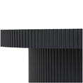 thumbnail image 6 of DecMode 36" x 16" Black Wooden Dimensional Ribbed Coffee Table, 1-Piece, 6 of 14