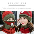 thumbnail image 2 of Worallymy 3 unids/set mujeres invierno cálido tejido cara cubierta gorra senderismo ciclismo gorra con bufanda Worallymy JD735815702, 2 of 7