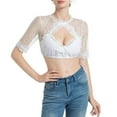 thumbnail image 3 of Elegant Women's Lace Blouse Feminine Casual Top For Oktoberfest And Seasonal Wear With Delicate Detailing Comfortable Long/Short Sleeve Tee Shirts for Men Beach Tops Casual Shirt, 3 of 8