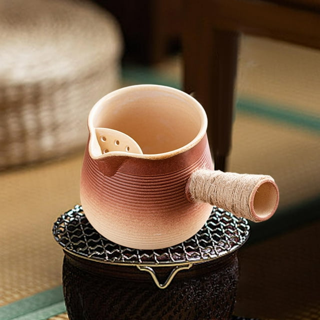 Tetera de cerámica, teteras de té, tetera duradera con mango antiescaldaduras para amantes del té, regalo, senderismo, cocina de Hotel , 700ml BLESIY Tetera