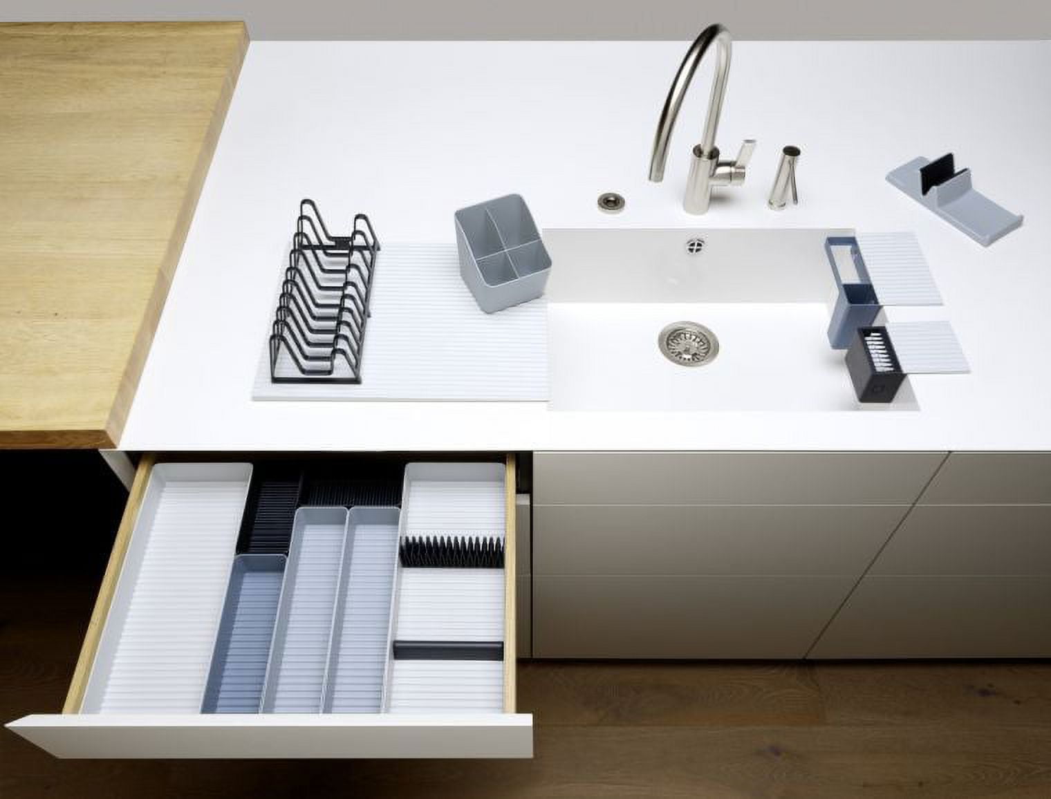 Kuhn Rikon Wave Drawer Organizer Set 6pcs: 15" x 15" x 2"