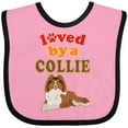 thumbnail image 3 of Inktastic Rough Collie Dog Boys or Girls Baby Bib, 3 of 4