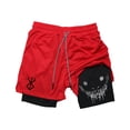 thumbnail image 5 of Berserk-pantalones cortos deportivos 2 en 1 para hombre, Shorts de secado rápido para correr, entrenamiento de gimnasio y Fitness, doble cubierta, Verano, 5 of 5