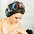 Trianu 5Pcs Cotton Triangle Hair Net For Rollers Sleeping Crochet Hair