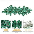 thumbnail image 2 of Austrian Crystal Hair Barrettes, Green Rhinestone Flower Hairpins Hair Clips, Sparkly Hairgrip Hair Headwear Accessories for Women Girls, 2 of 4