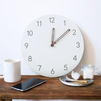 WHAMVOX White Wall Clock with Style for Home Use Made of Synthetic Material