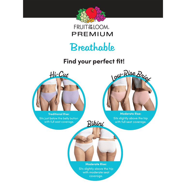 Women's Fruit of the Loom® Signature 5-pack Breathable Micro-Mesh High-Cut  Panty 5DBMHCK