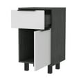 thumbnail image 6 of Wooden Nightstand Nightstand Maryland Z, One Drawer, One Cabinet, Smokey Oak / White Finish,Modern Nightstand, 6 of 8