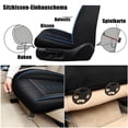 thumbnail image 6 of Black&Blue Seat Cover for KIA 97% Models,Faux Leather Seat Cover for Cars,Waterproof Non-slip Car Seat Protectors for 5PCS Seats, 6 of 8