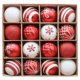 thumbnail image 2 of Venta superior 16 piezas de adorno de bola de plástico de Navidad roja, 2 of 4