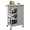Grey, variant on HOMCOM Rolling Kitchen Cart with Storage Cabinet, Drawer, Wood Top
