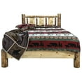 thumbnail image 2 of Glacier Country Collection Twin Platform Bed w/ Laser Engraved Wolf Design, 2 of 8