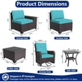 thumbnail image 5 of ASJMR 9 Pieces Outdoor Patio Furniture Sets with 2 Swivel Chairs and Cusions,PE Rattan Wicker Conversation Outside Sectional Sofa Set,Green, 5 of 10